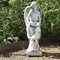 Roman 21" Solar Angel Seating on Pedestal Birdbath Outdoor Garden Statue